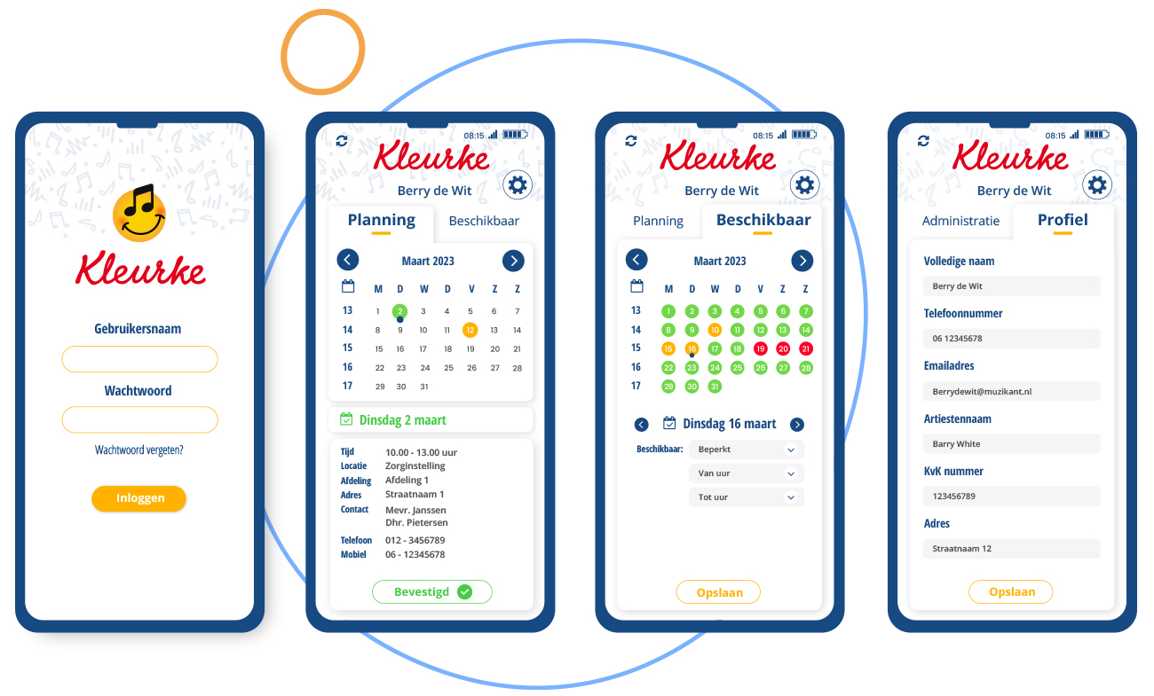 Planningssysteem voor elektrotechnisch bedrijf gemaakt met no-code software DataSol Swiss